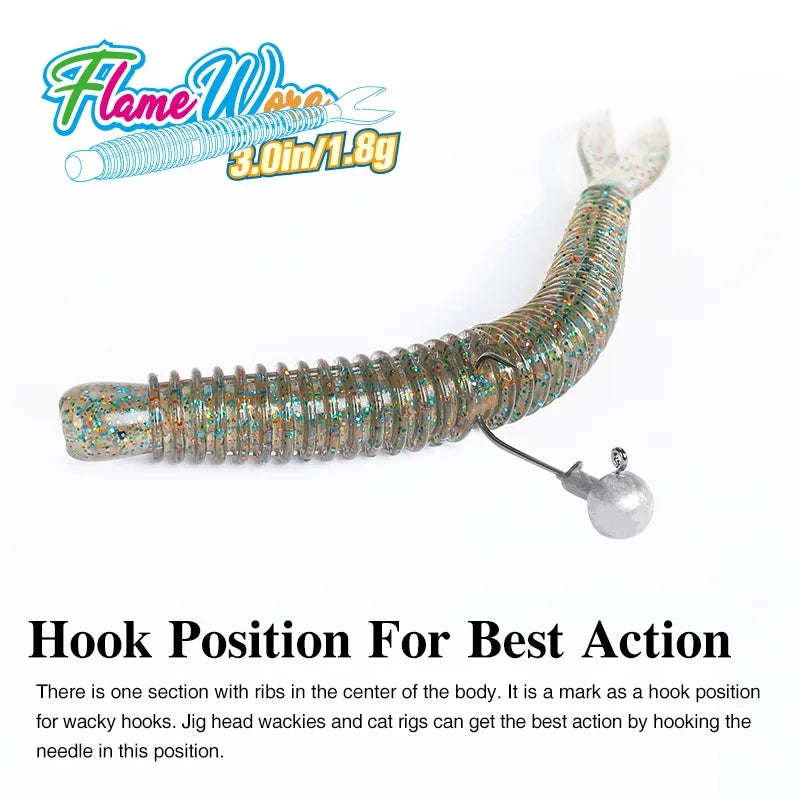 TSURINOYA - SoftBait Flame Worm 18pz