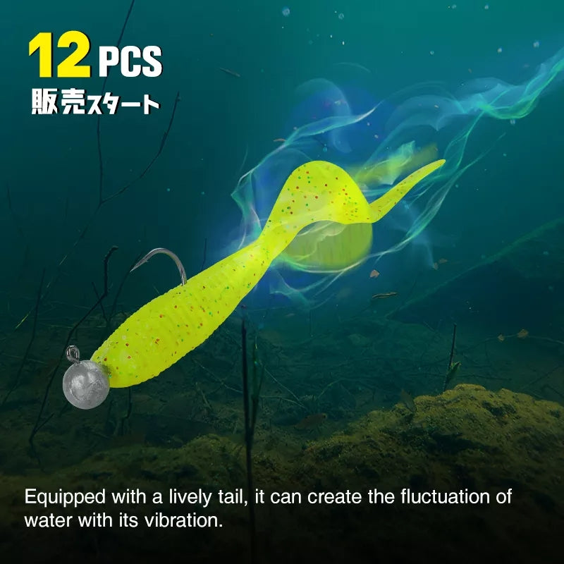 TSURINOYA - SoftBait Pulse Grub Worm 12pz