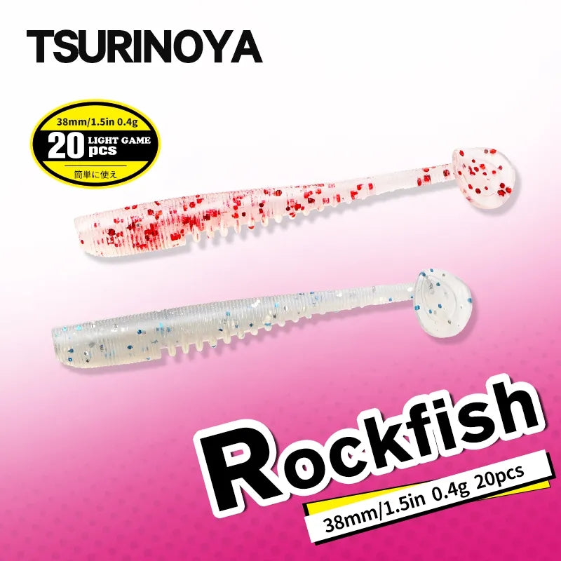 TSURINOYA - SoftBait T-Tail Flex 20pz