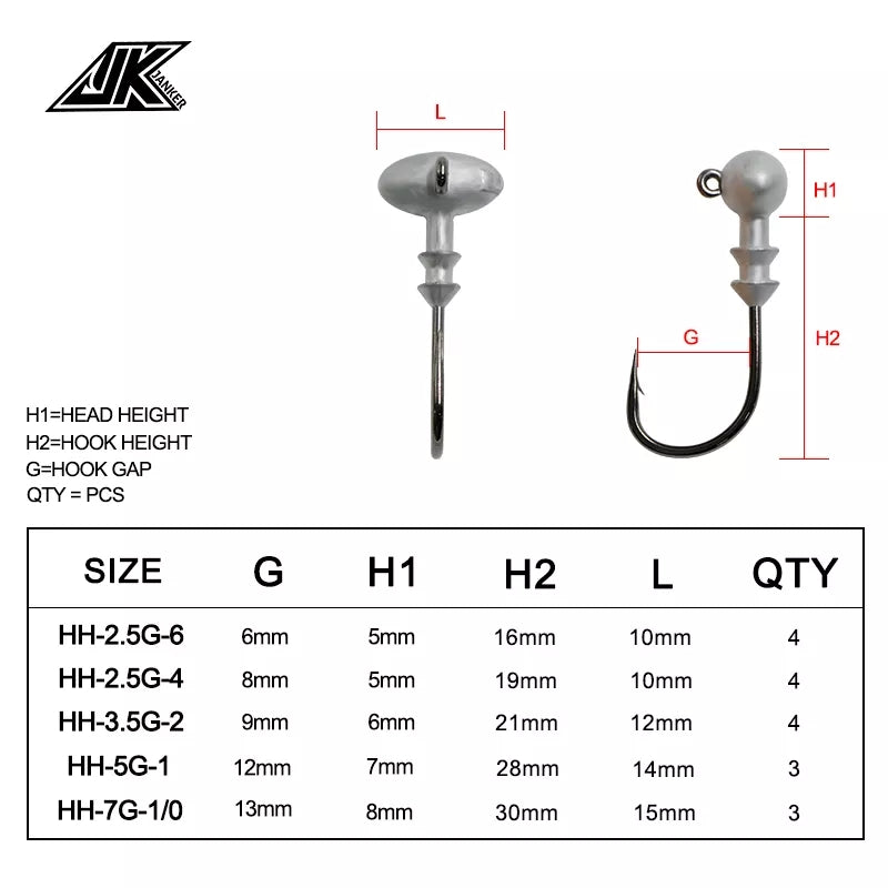 JK - Jig Head - Hammer Head